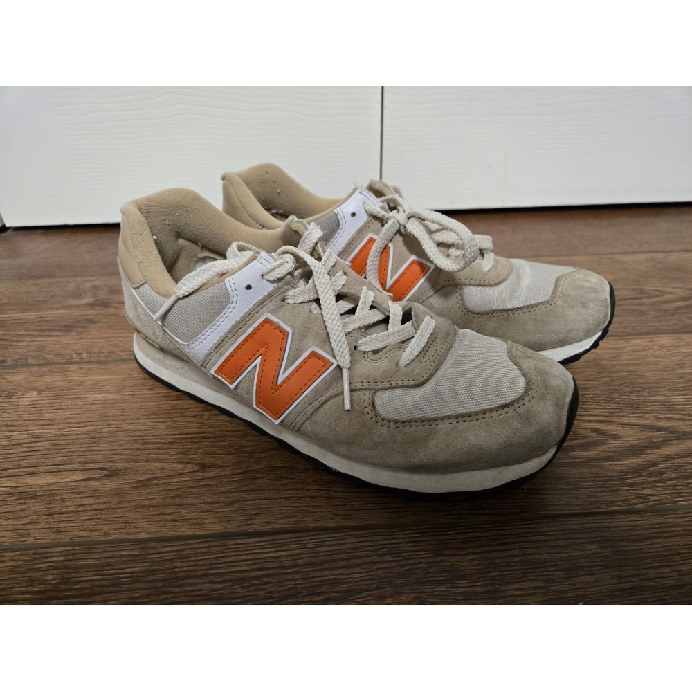 NEW BALANCE 574 Core Classic Shoes Men's Size 10 D Gray Orange ML574HBO